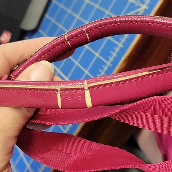 Coach Pink Signature Tote Bag with Leather Straps - Picture 3 of 13